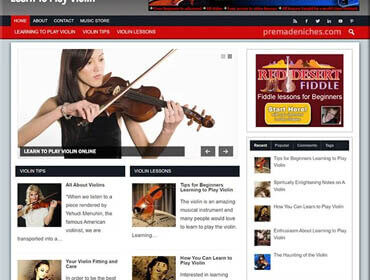 Learn to Play Violin Pre-made Niche Website/Blog
