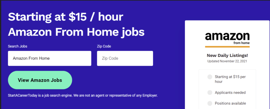 Amazon work From Home